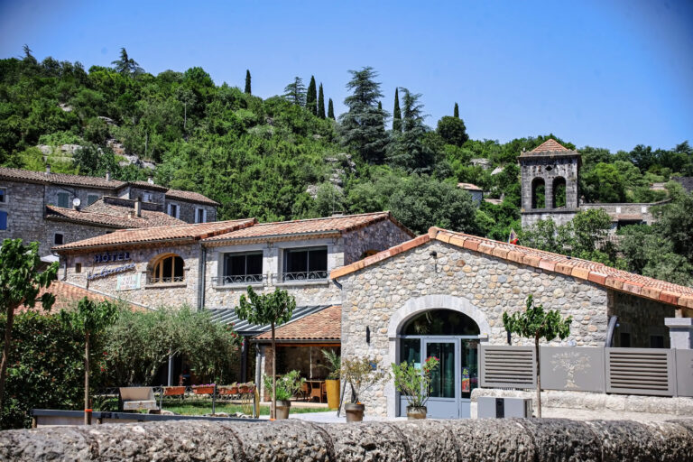 Hôtel La Garenne in the heart of the village of Labeaume, in Southern Ardèche